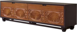 Tikamoon Mueble para TV de caoba maciza de 200 cm