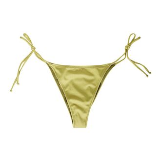 MC2 Saint Barth Badmode, Dames, Groen, M, Glanzende Strand Slip voor Vrouwen