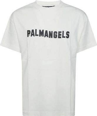 Palm Angels Palm Hills Regular T-shirt - Heren - Tops - Wit - Maat: L Katoen