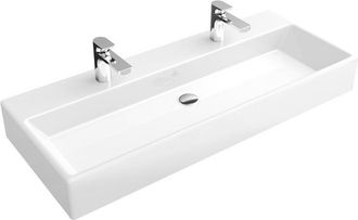 Villeroy & Boch Villeroy&boch - Memento, Lavabos De Pared, 1000 X 470 Mm, Rectangular, Modelo De Suelo, Para Grifer&iacute;a De Pared, Sin Orificio Para Grifer&iacute;a, Con Rebosa