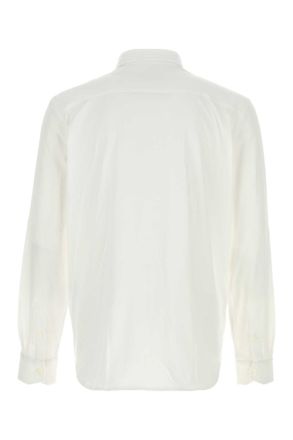 Brioni Mens White Cotton Shirt Exterior: Camicie
