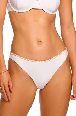 Ramy Brook Isla Braided Bikini Bottoms in White at Nordstrom, Size X-Small
