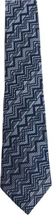 Missoni Zijden Stropdas - Heren - Stropdassen - Blauw - ONE Size - Accessoires