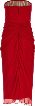 Carolina Herrera Womens Multicolor Silk Midi Dress