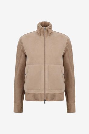 Moncler Cardigan aus Kalbsleder