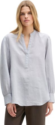 Marc O'Polo Langarmbluse MARC OPOLO, Damen, Gr. 36, airy blau, Web, Obermaterial: 100% Leinen, A-Linie normal, Manschette, Blusen Langarmbluse, Leinen-Tunika A-Sh