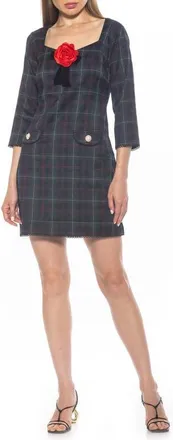 Alexia Admor Dianys Plaid Shift Minidress in Green Plaid at Nordstrom, Size 12