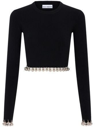 Paco Rabanne Maglione con perline - Nero