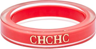 Carolina Herrera Pink Resin Bangle Bracelet