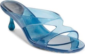 Jimmy Choo London Jelly Drop Slide Sandal in Light Lagoon at Nordstrom, Size 36