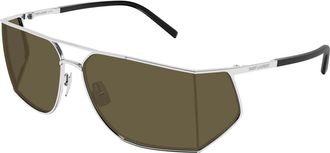 Saint Laurent SL 750 Zonnebril - Heren - Zonnebrillen - Grijs - 69 MM - Accessoires