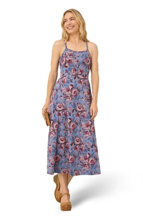 Pact Fit & Flare Midi Dress in Gathered Joys at Nordstrom, Size Small