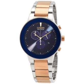 Citizen Chronograph Eco-Drive Blue Dial Mens Watch AT2244-84L