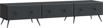 vidaXL Mueble De Tv Negro 147 X 34,5 X 30 Cm Madera De Ingenier&iacute;a Vidaxl