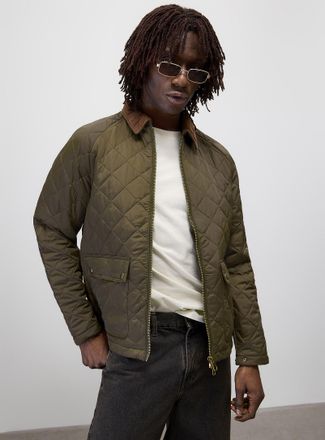 Jack & Jones Mens Diamond-quilted heritage jacket