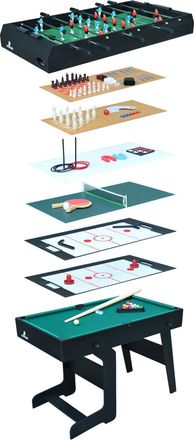 ambia GARDEN Multispieltisch 16-In-1 Cougar, Schwarz, Holz, 61x81x119.00 cm, unisex, Freizeit & Co, Spieltische, Airhockey Tische