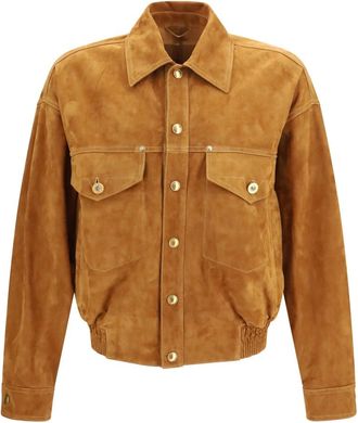 Versace Blouson in camoscio - - Jackets - Uomo - Marrone - L