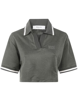 Golden Goose Katoenen Cropped Poloshirt