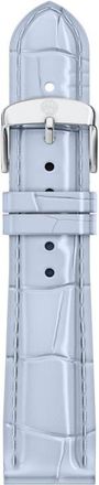 Michele 18mm Croc Embossed Leather Watch Band in Blue at Nordstrom