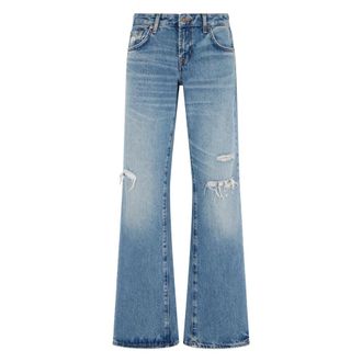 7 For All Mankind Wide Jeans, female, Blue, Size: W28 Wide-leg Cotton Jeans