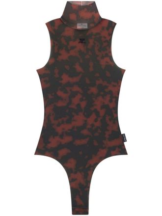 Courrèges tortoise high neck bodysuit - Black