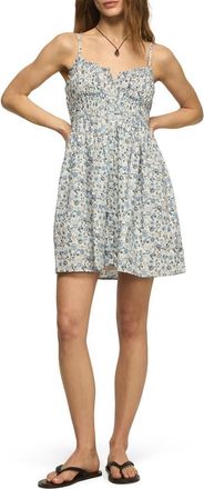Lucky Brand Floral Print Minidress in Blue Floral at Nordstrom, Size Xx-Large