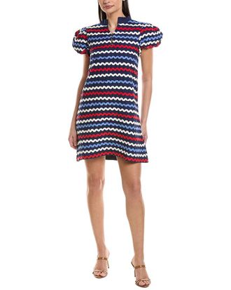 Sail to Sable Sail To Sable Ric-Rac Button Front Linen-Blend Mini Dress