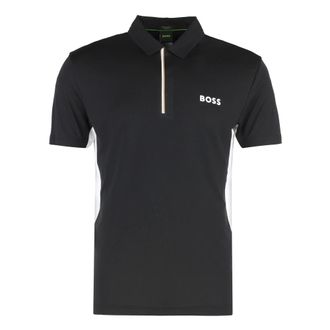 HUGO BOSS Hugo, Polo Shirts, male, Black, Size: XS Active Paddy Polo Shirt