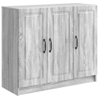 vidaXL Aparador Gris Sonoma 89 X 34,5 X 77 Cm Madera De Ingenier&iacute;a Vidaxl