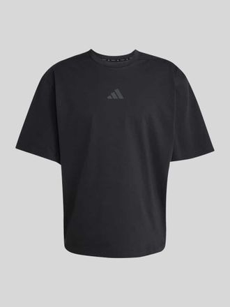 adidas Oversize Sport-T-Shirt aus Baumwoll-Mix mit Logo-Print in Black, Gr&ouml;&szlig;e XXL