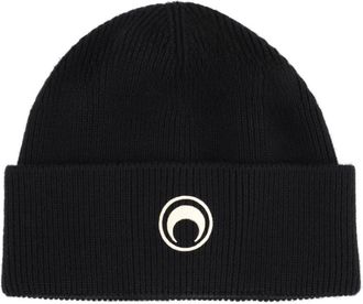 Marine Serre Black Logo Knitted Beanies Hat