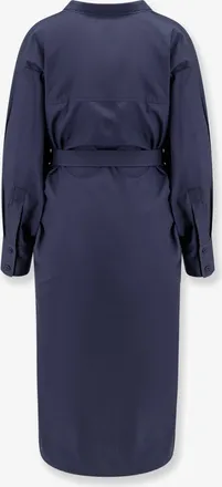 Nude Womens Dress - Belted Cotton Blue