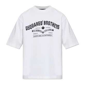 Dsquared2 T-Shirts, male, White, Size: 2XL White T-shirt with Logo