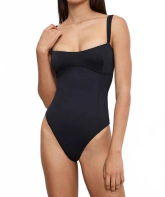 Good American Sweetheart Scuba Tank Bodysuit In Black