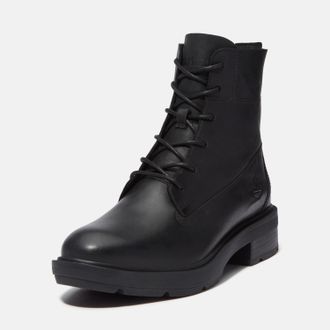 Timberland Schn&uuml;rboots TIMBERLAND BRIMFIELDMID LACE UP BOOT, Damen, Gr. 41,5, schwarz (schwarz full grain), Leder, Schuhe Schn&uuml;rboots, Winterstiefel, Schn&uuml;rstief