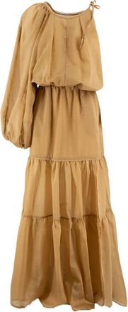 Ermanno Scervino Jurk - Dames - Maxi kleedjes - Geel - S - Kleedjes