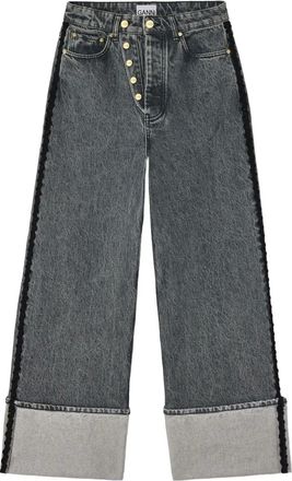 Ganni Jeans con bottoni - Grigio