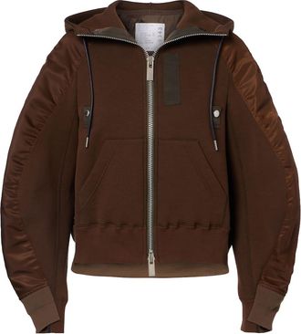 sacai Felpa in pile di misto cotone