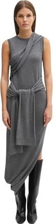J.W.Anderson Jurk met strikdetail zonder mouwen - Dames - Casual kleedjes - Grijs - S - Wol - Kleedjes