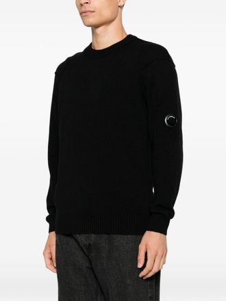 C.P. Company Lambswool Crew Neck Sweater - Black