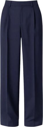 Pantaloni Torino Lola Wijde Broek - Dames - Straight fit broeken - Blauw - XL - Broeken