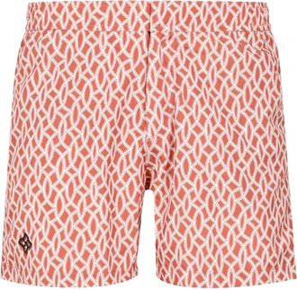 Tagliatore Geometric Pattern Swimwear - Heren - Strandmode - Bruin - S - Badmode