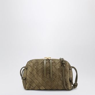 Bottega Veneta Concert clutch bag in Mud colour in Intrecciato suede
