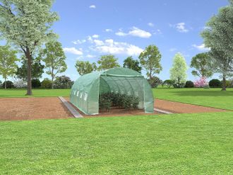 Vente-Unique Copertura di ricambio per serra a tunnel IPOMEA 18 m&sup2; - L600 x l300 x H200 cm