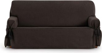 Eysa Funda de sofá tres plazas con lazos marrón 180 - 230 cm