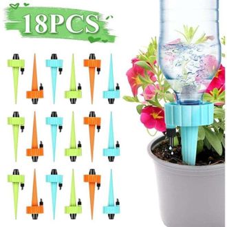 OEM Juego De 18 Kits De Riego Por Goteo. Riego Por Goteo Con Botella. Sistema De Riego Autom&aacute;tico Con V&aacute;lvulas Ajustables Para Plantas En Maceta, Jard&iacute;n, 