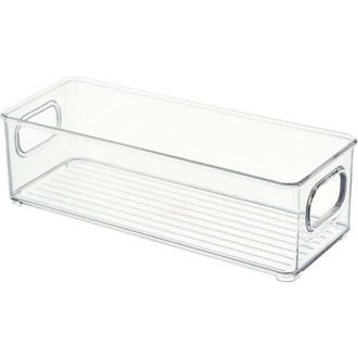 OEM Caja De Almacenamiento Peque&ntilde;a De Pl&aacute;stico Zvd Con Asa, Ideal Para Organizar Diversos Art&iacute;culos, 1 Unidad, Transparente, 25,5 X 10 X 7,5 Cm - Crezuo