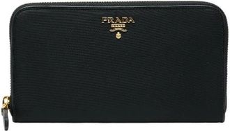 Prada Pre-owned Wallets, female, Black, Size: ONE SIZE Pre-owned 1M0506 Nylon Long Wallet