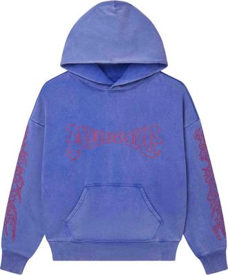 Purple Felpa con stampa e cappuccio - Blu