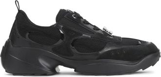 Roger Vivier Schoenen, Dames, Zwart, 40 EU, Leer, Run Mini Strass Veterschoen